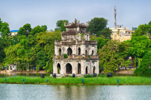 Hoan Kiem Lake in Hanoi, Vietnam